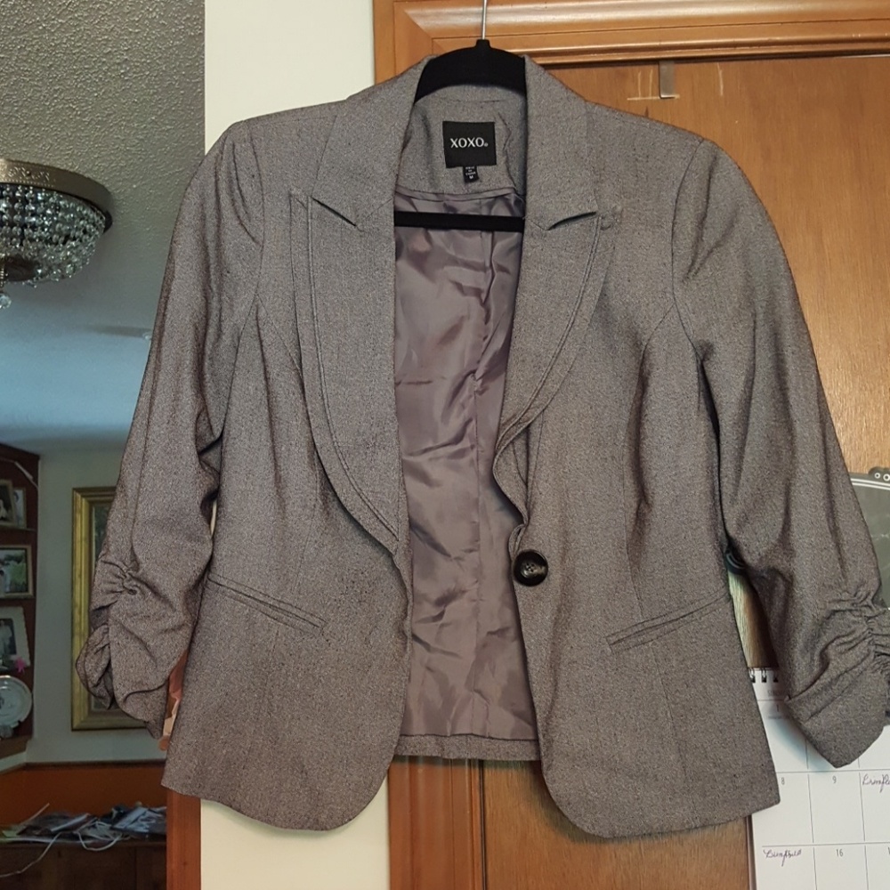 Grey suit jacket